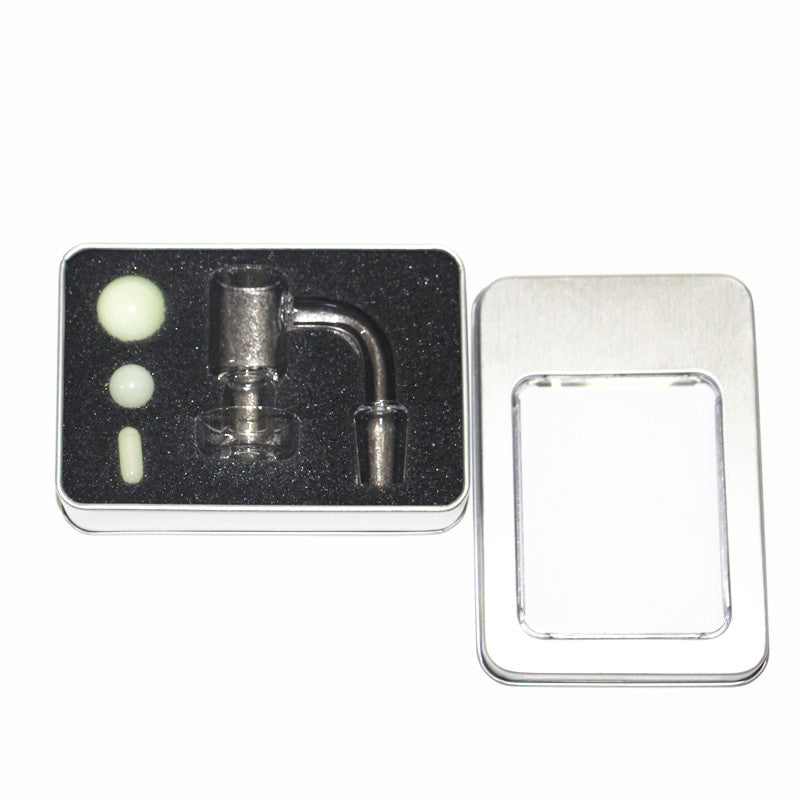 Terp Slurper Quartz Banger with Marble Set Kit 14mm Male 90°