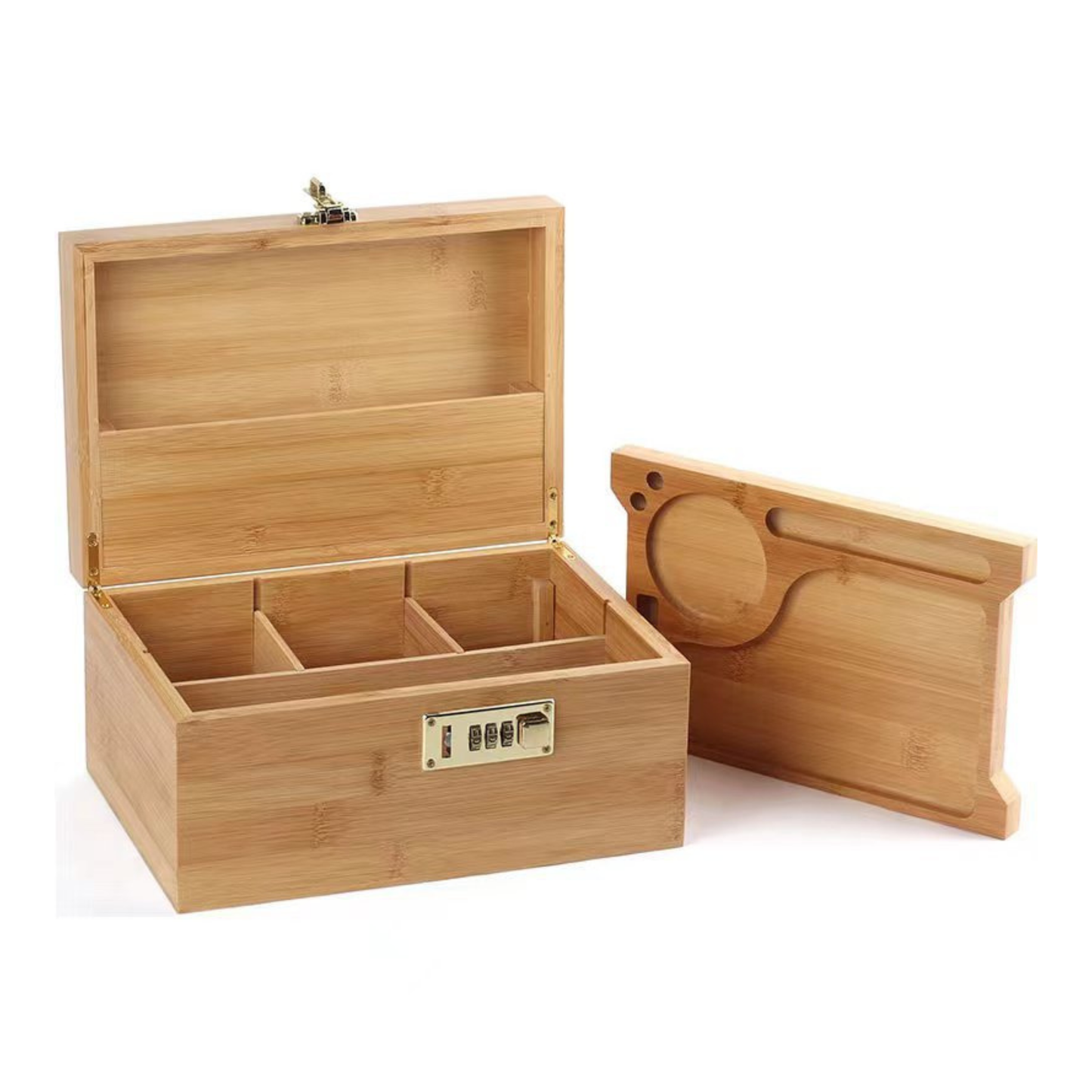 Ultimate Lockable Herb Storage Box – 18 × 25.5 × 14cm with Airtight Jars