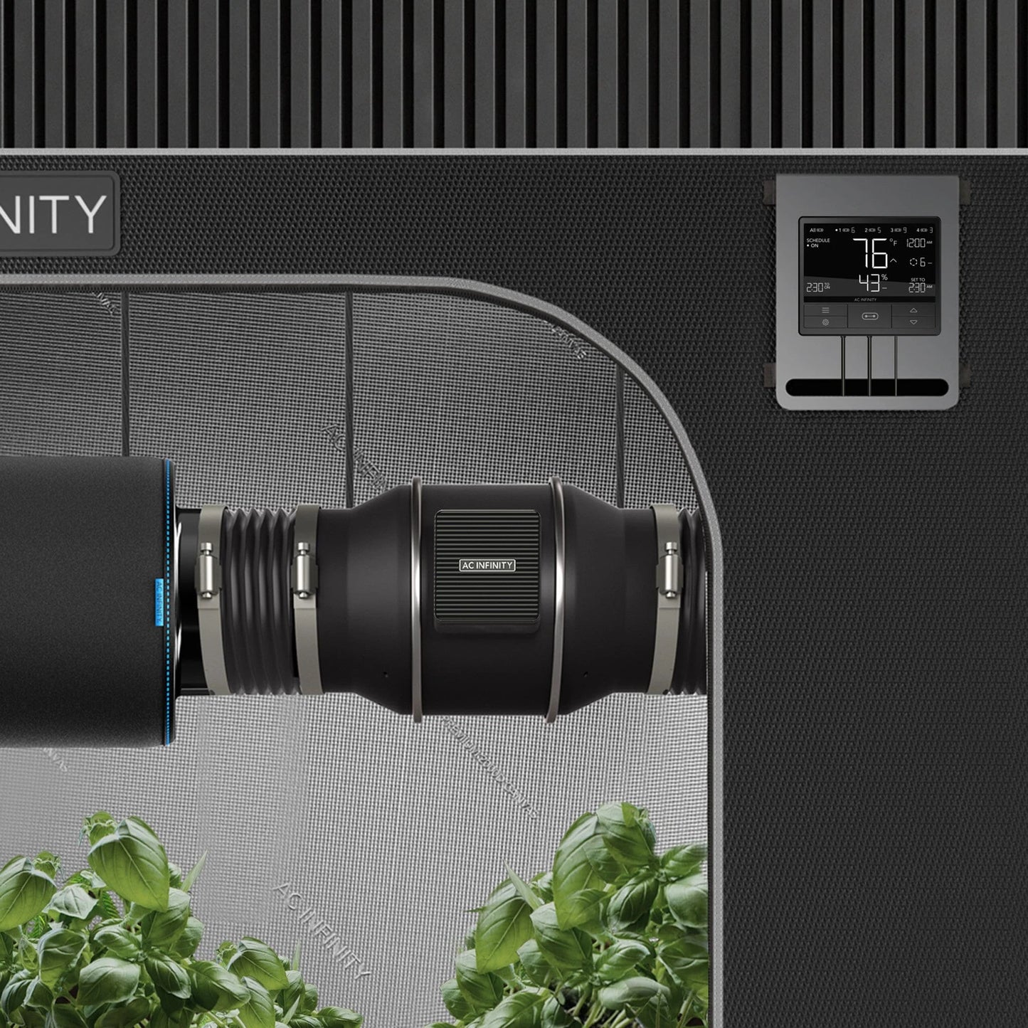 AC Infinity - T8 Air Filtration Kit Pro 8 Inch - 200 MM, Inline Fan with Controller 69PRO, Carbon Filter and Ducting combo