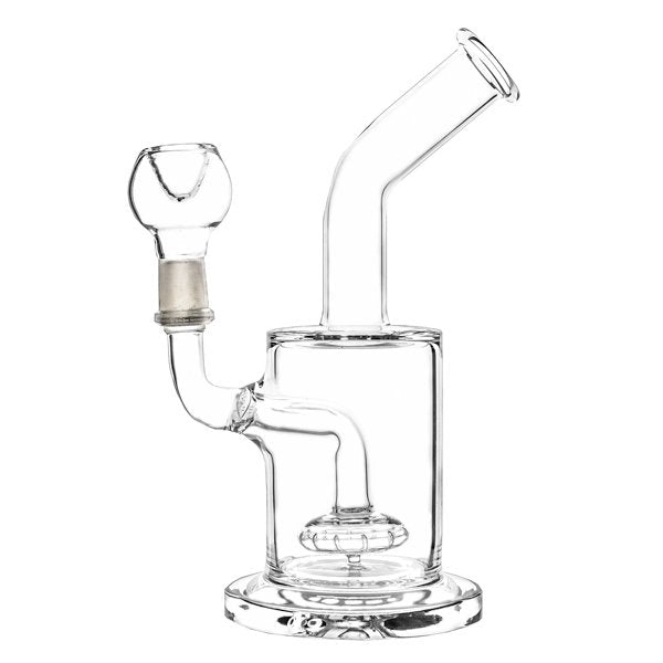 Showerhead Filter Bent Glass Waterpipe – 20cm