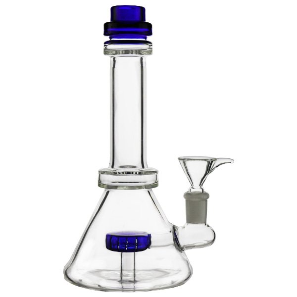 Triple Ring Beaker Matrix Glass Waterpipe – 21cm (Green)