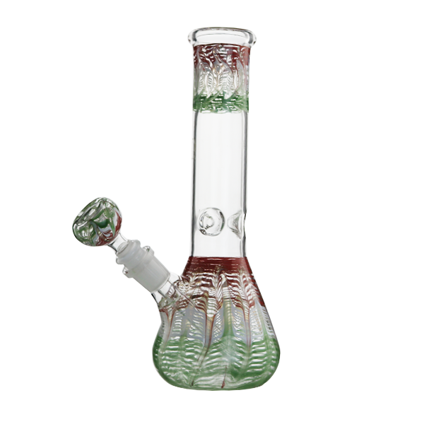Colored Swirled Glass Beaker Waterpipe 25cm