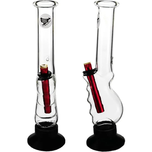 Tornado Gripper Glass Bonza Bong with Metal Stem