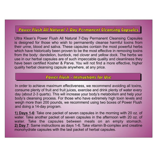 Ultra Klean - Power Flush Permanent Cleansing Capsules 14 x 600mg
