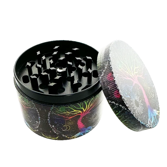 4 Piece Herb Grinder, Tree of Life - 63 x 43mm