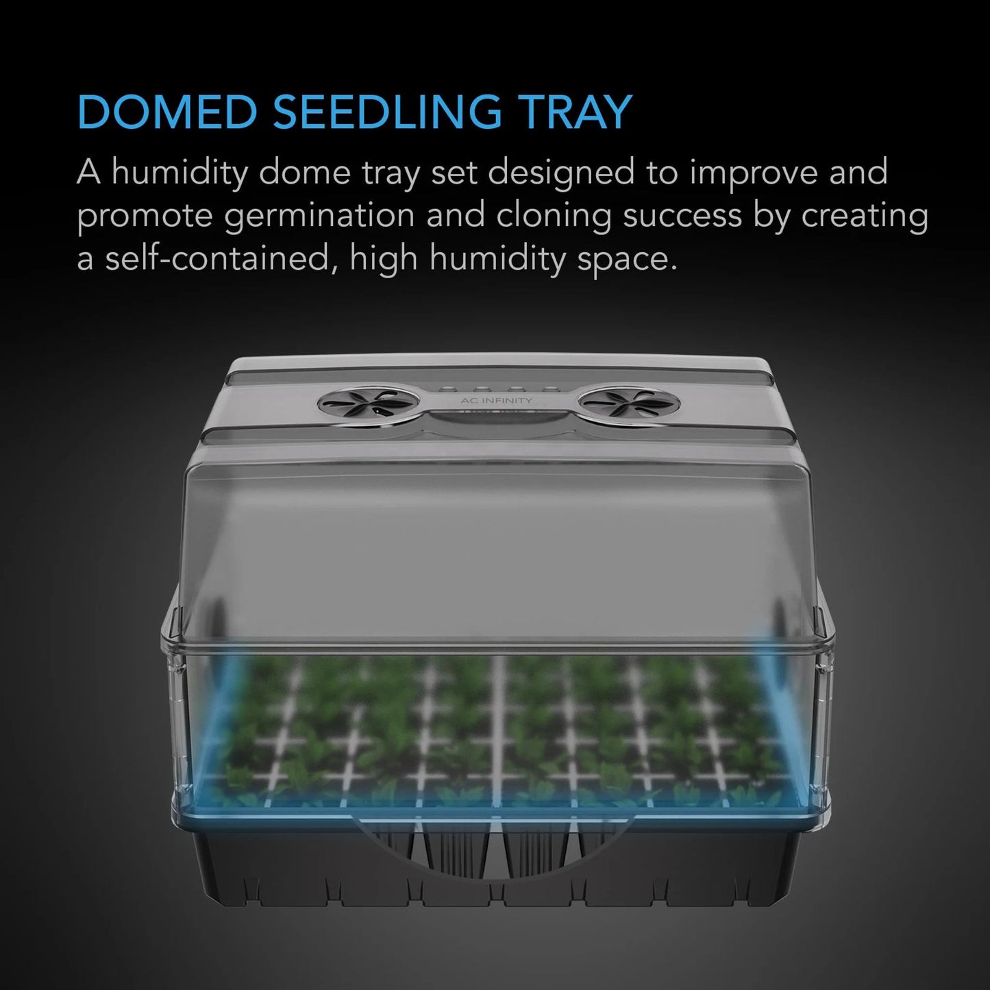 Humidity Dome, Propagation Kit with Height extension incl, 5x8 Cell Tray