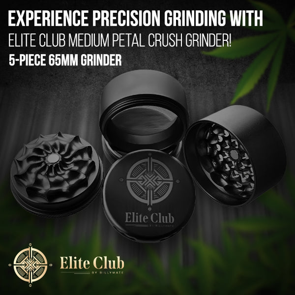 Petal Crush Flower Tooth Aluminum Grinder 63MM – Elite Club by Billy Mate