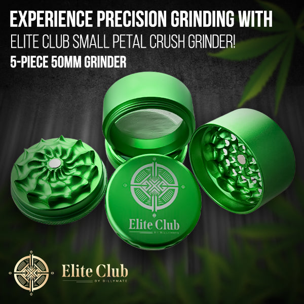Petal Crush Flower Tooth Aluminum Grinder 50MM – Elite Club by Billy Mate