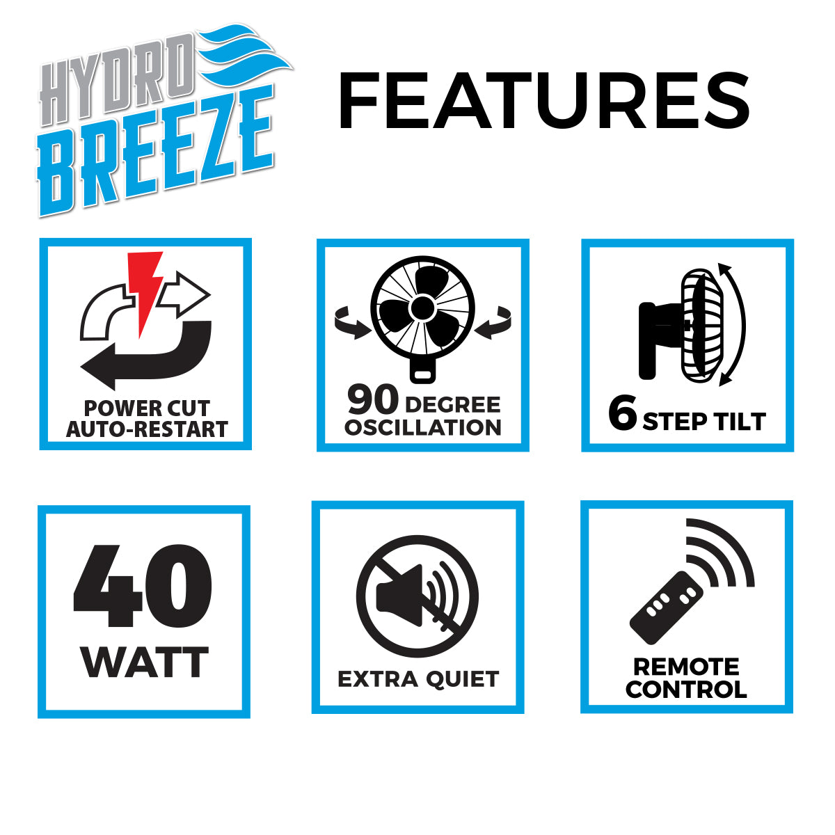 HYDRO BREEZE V2 OSCILLATING FAN