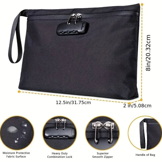 Smell Proof Pouch with Lock & Accessories (7 piece)