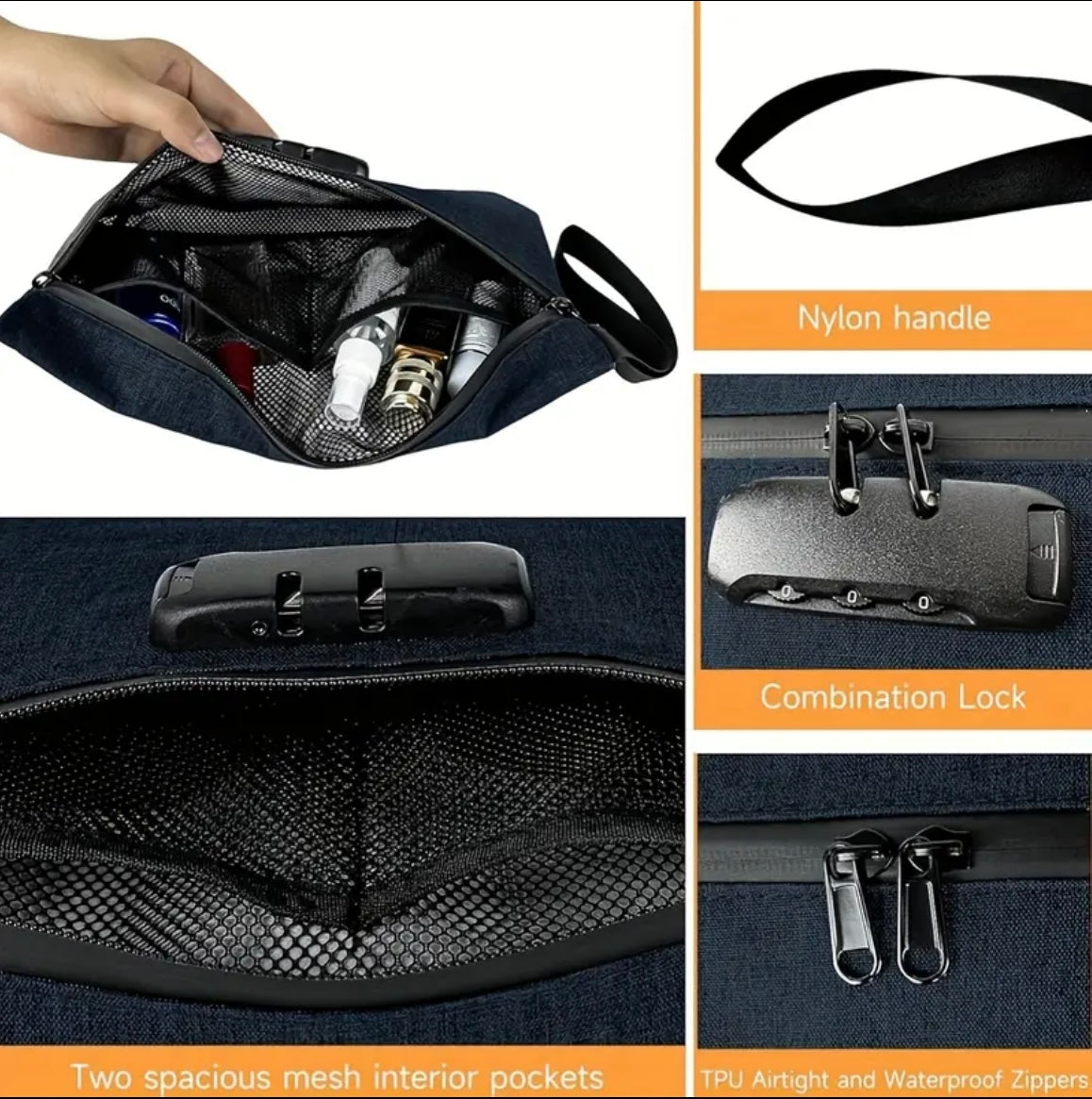 Smell Proof Pouch with Lock & Accessories (7 piece)