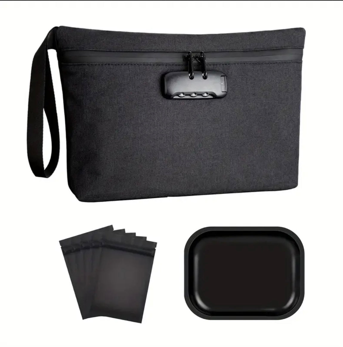 7pce Smell Proof Pouch Set with Lock