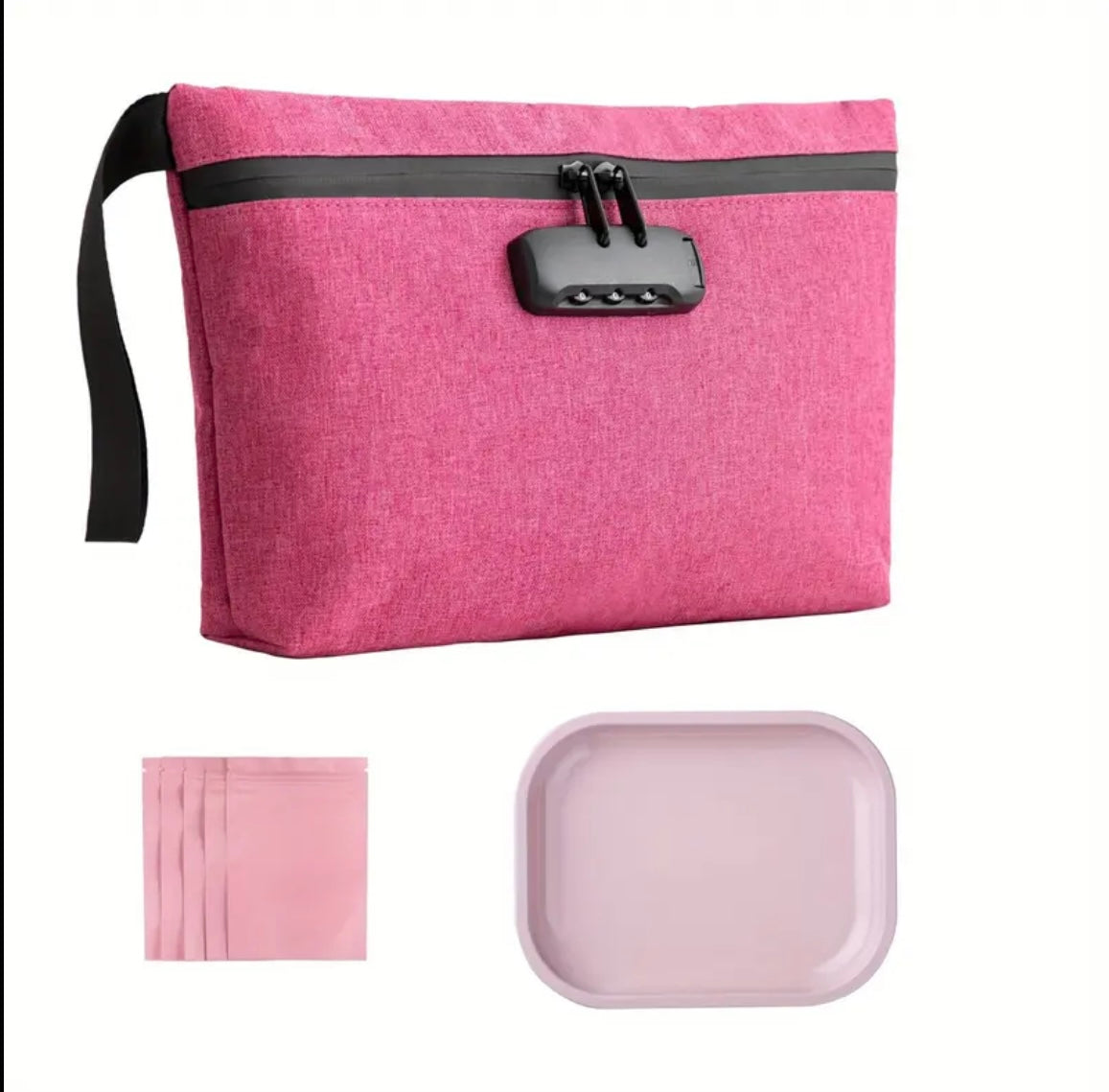 7pce Smell Proof Pouch Set with Lock