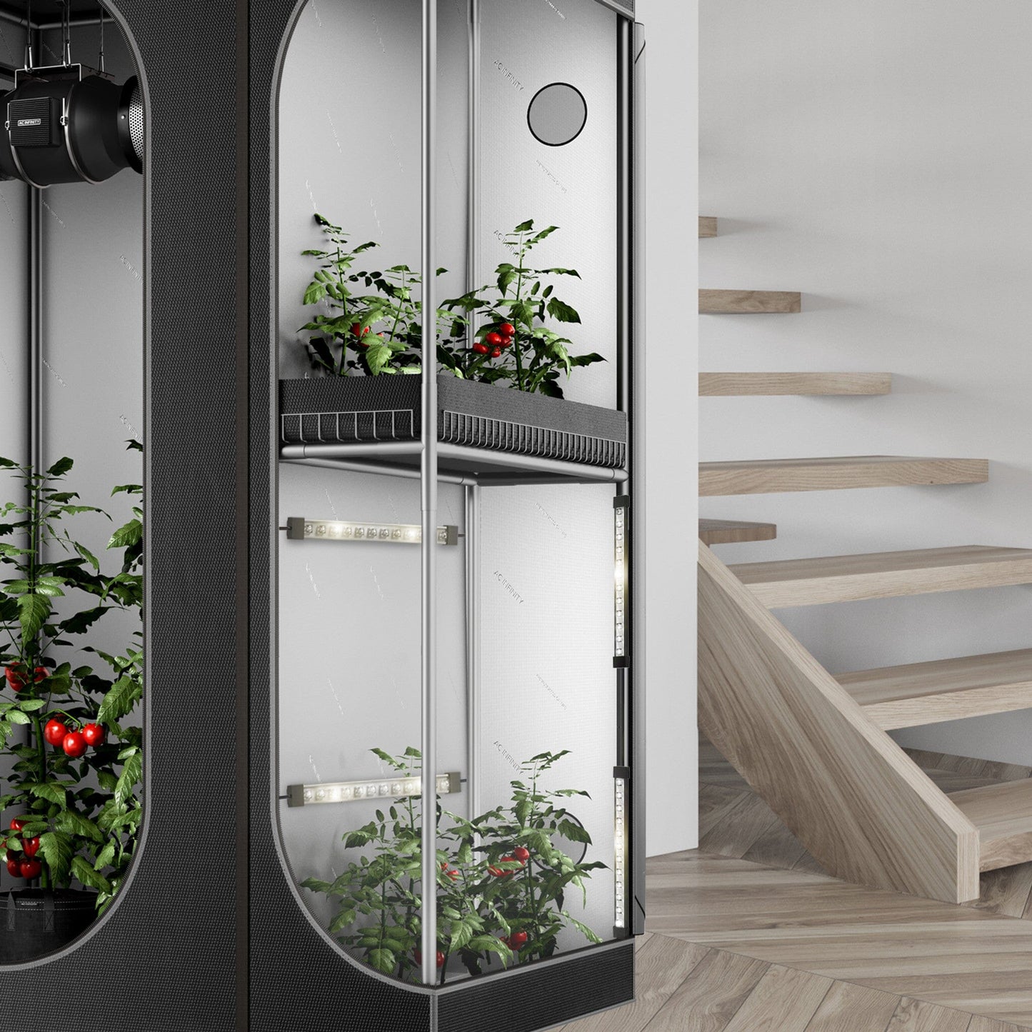 AC Infinity - Ionbeam S16, Full spectrum LED grow light box w light bars, Samsung LM301H EVO 16 inch length / 40.6 Cm