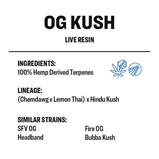 True Terpenes - LIVE RESIN - OG Kush 2ml