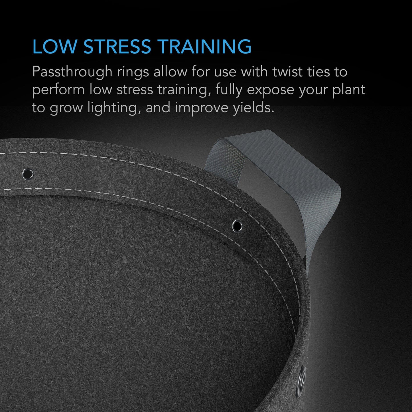 AC Infinity - Heavy Duty Fabric Pots, 7 Gallon pots / 5 pack