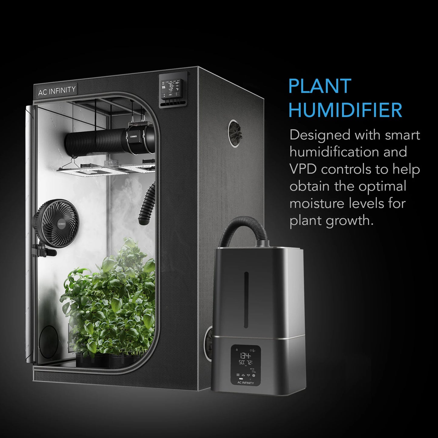 AC Infinity - CloudForge T7 V2, Plant Humidifier, 15L, Smart controls w. targeted Vaporising