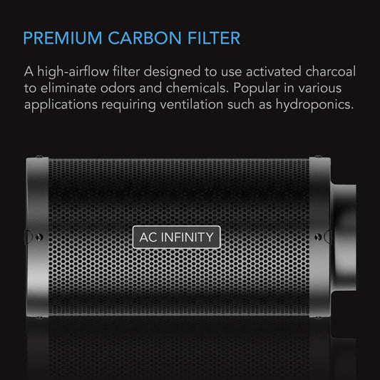 ***SPECIAL ORDER*** AC Infinity - Duct Carbon Filter, Australian Charcoal, 4 Inch - 100 MM