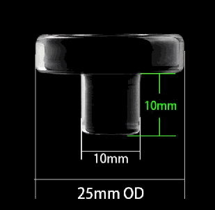 Flat-Top Quartz Carb Cap - 25mm