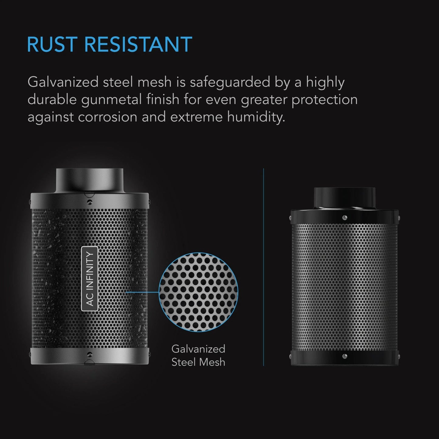 ***SPECIAL ORDER*** AC Infinity - Duct Carbon Filter, Australian Charcoal, 4 Inch - 100 MM