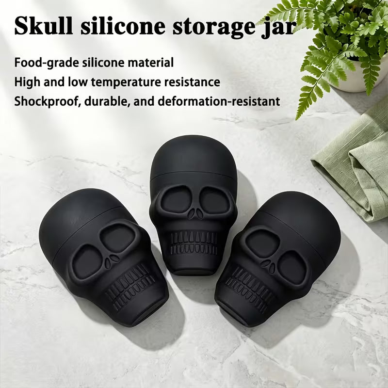 Skull-shaped Silicone Storage Container