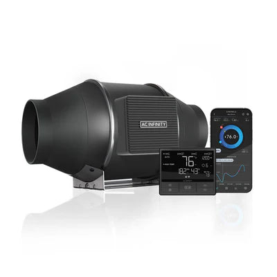 AC Infinity - Cloudline Pro T4, AC Infinity, Quiet Inline Duct Fan System with Temperature Humidity VPD Controller 69 Pro, 4 Inch - 100 MM