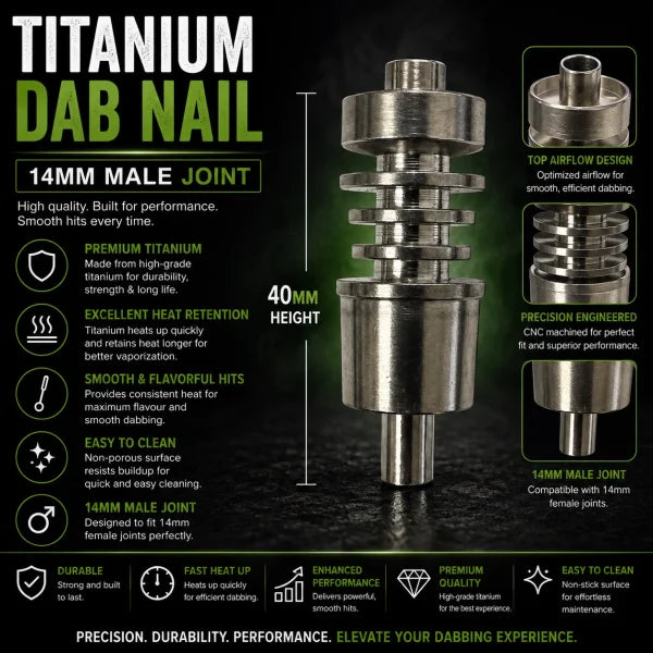 Titanium Dab Nail 14mm Male Joint