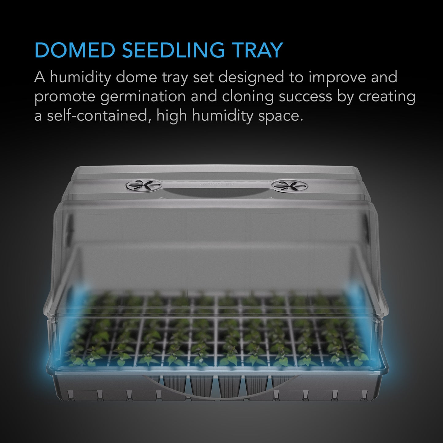 AC Infinity - Humidity Dome XL, Propagation Kit, 6x12 Cell Tray with Height Extension