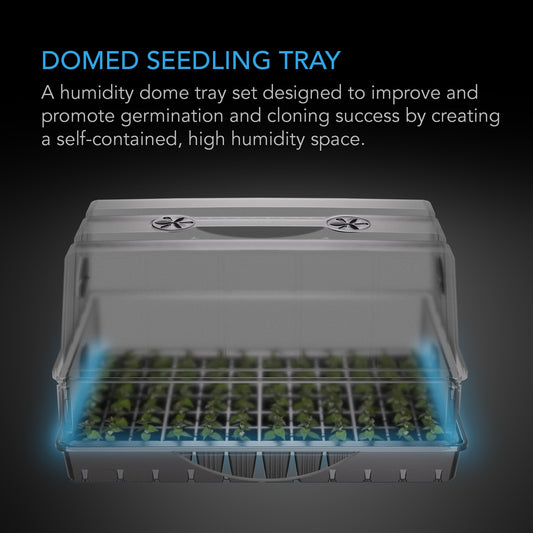 AC Infinity - Humidity Dome XL, Propagation Kit, 6x12 Cell Tray with Height Extension