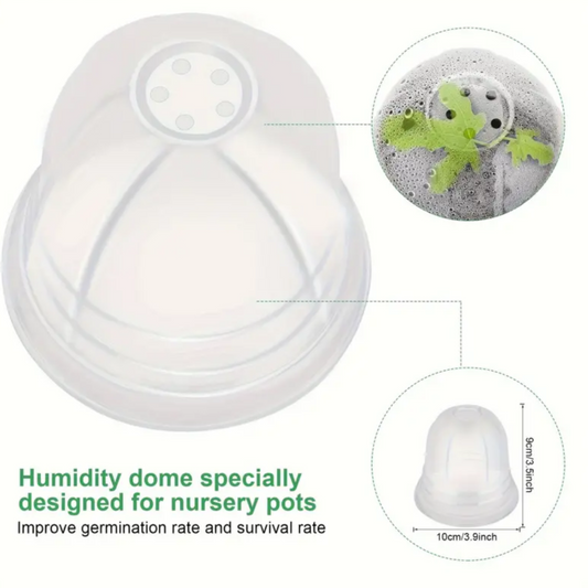 Plastic Propagation Pot w/ Moisture Dome (Brown)