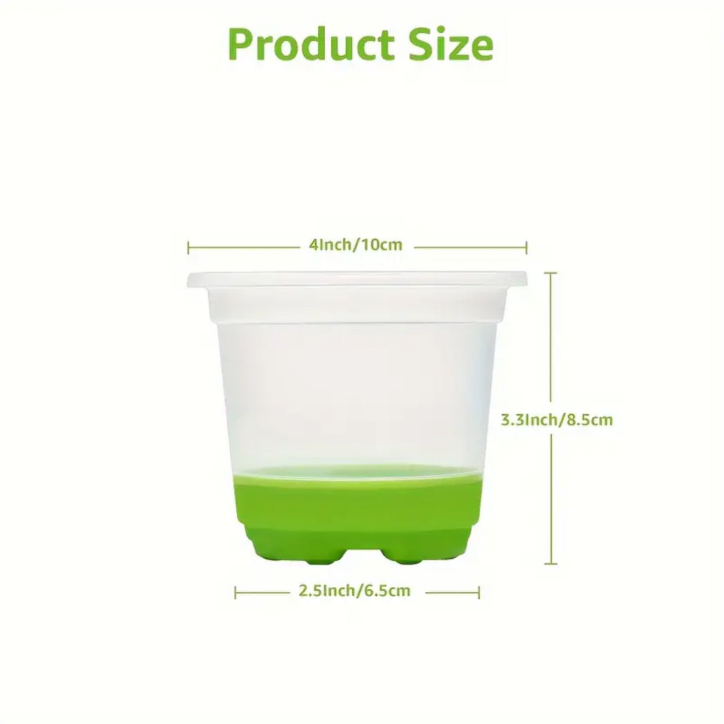 Green Plastic Silicone Bottom Propagation Pot