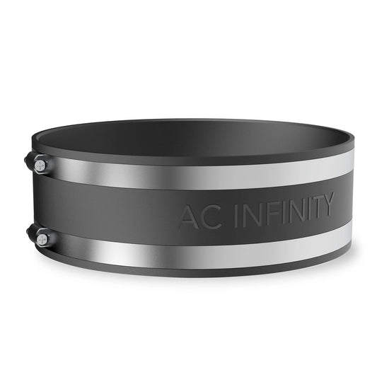 AC Infinity - Noise Reduction Clamp, Duct Coupler with Stainless Steel Clamps, 8 inch 200 mm
