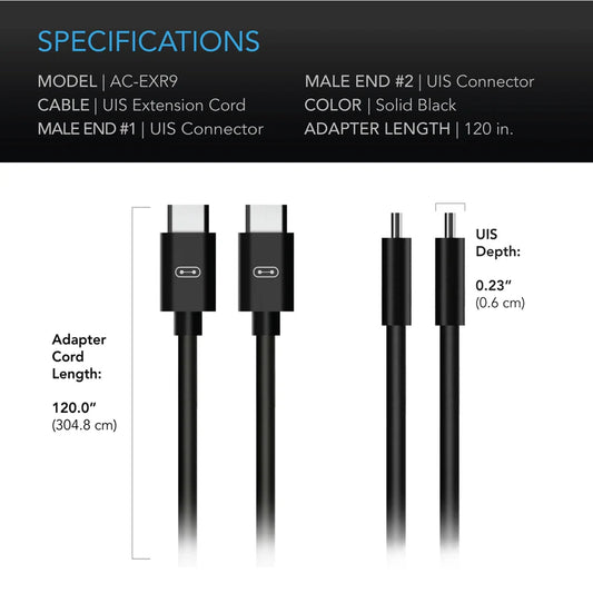 AC Infinity - UIS to UIS Cable, Male to Male, 10 ft or 3.05 Meter