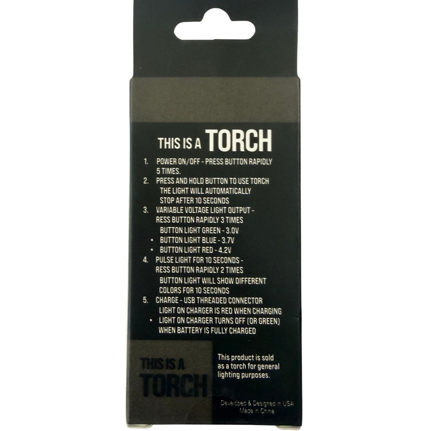 “This is a Torch” (Cart Battery)