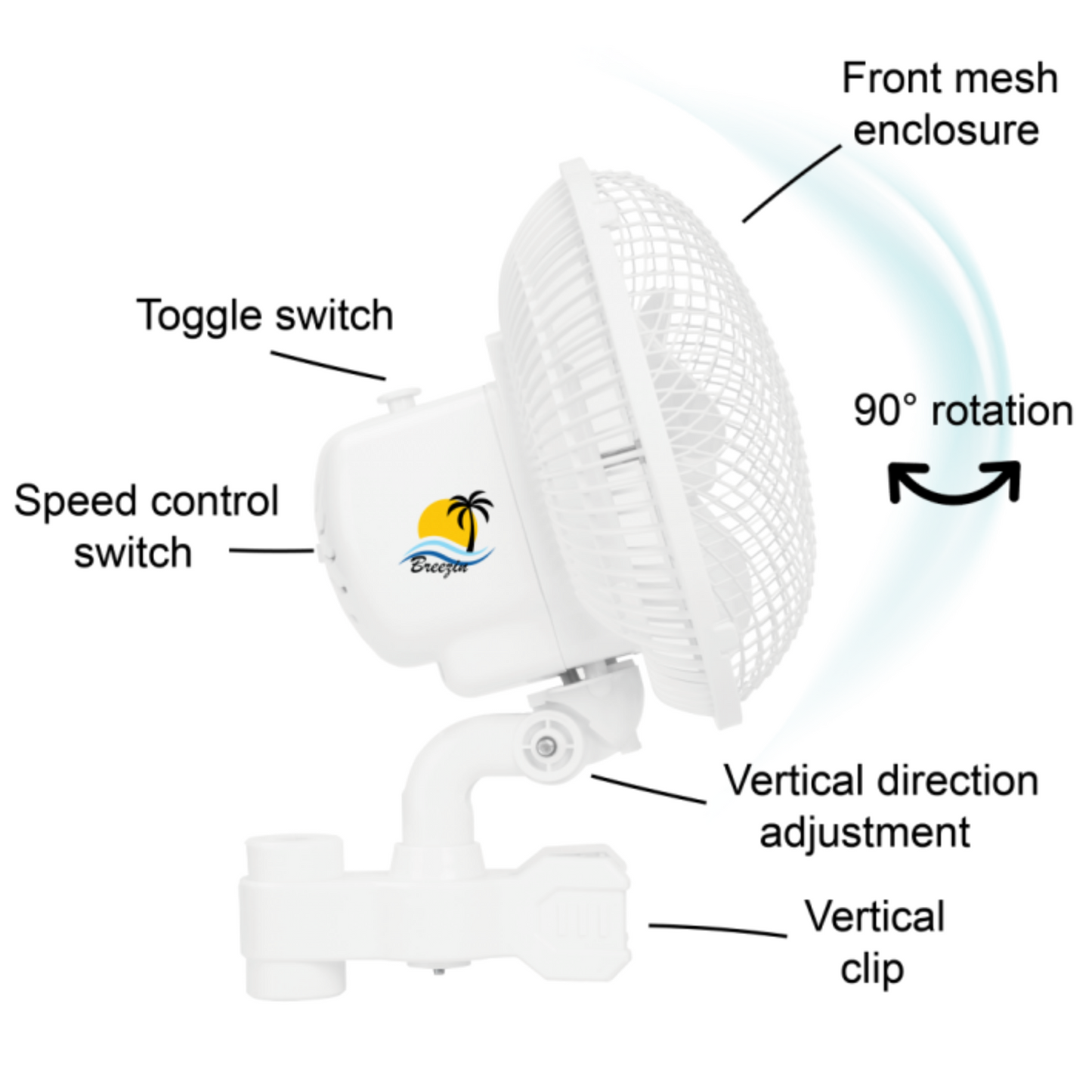 Breezin Verti-Clip Oscillating Fan