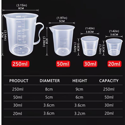 Plastic Measuring Cup 6 pieces