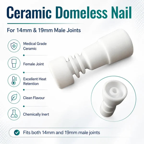 Dabbing Ceramic Domeless Nail 14mm & 19mm Female Joints