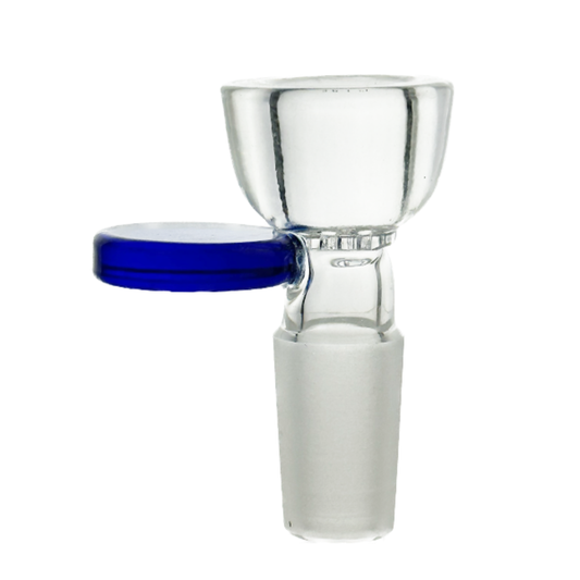 Ultimate 14mm Glass Cone Piece with Colored Coin Handle