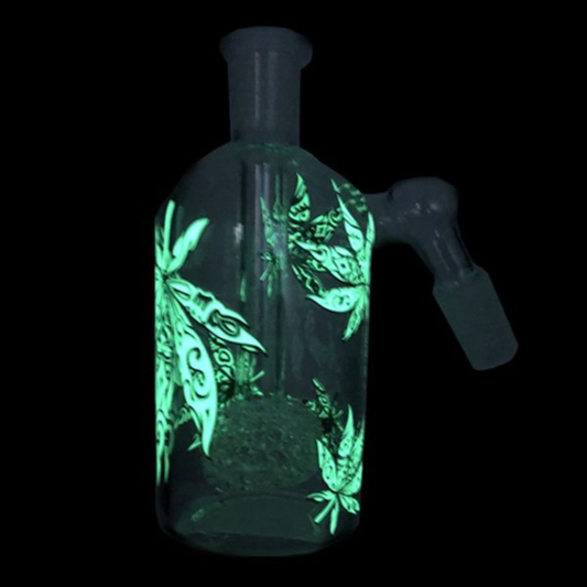 Glow In The Dark Marijuana Leaf Chamber – 14mm/14mm