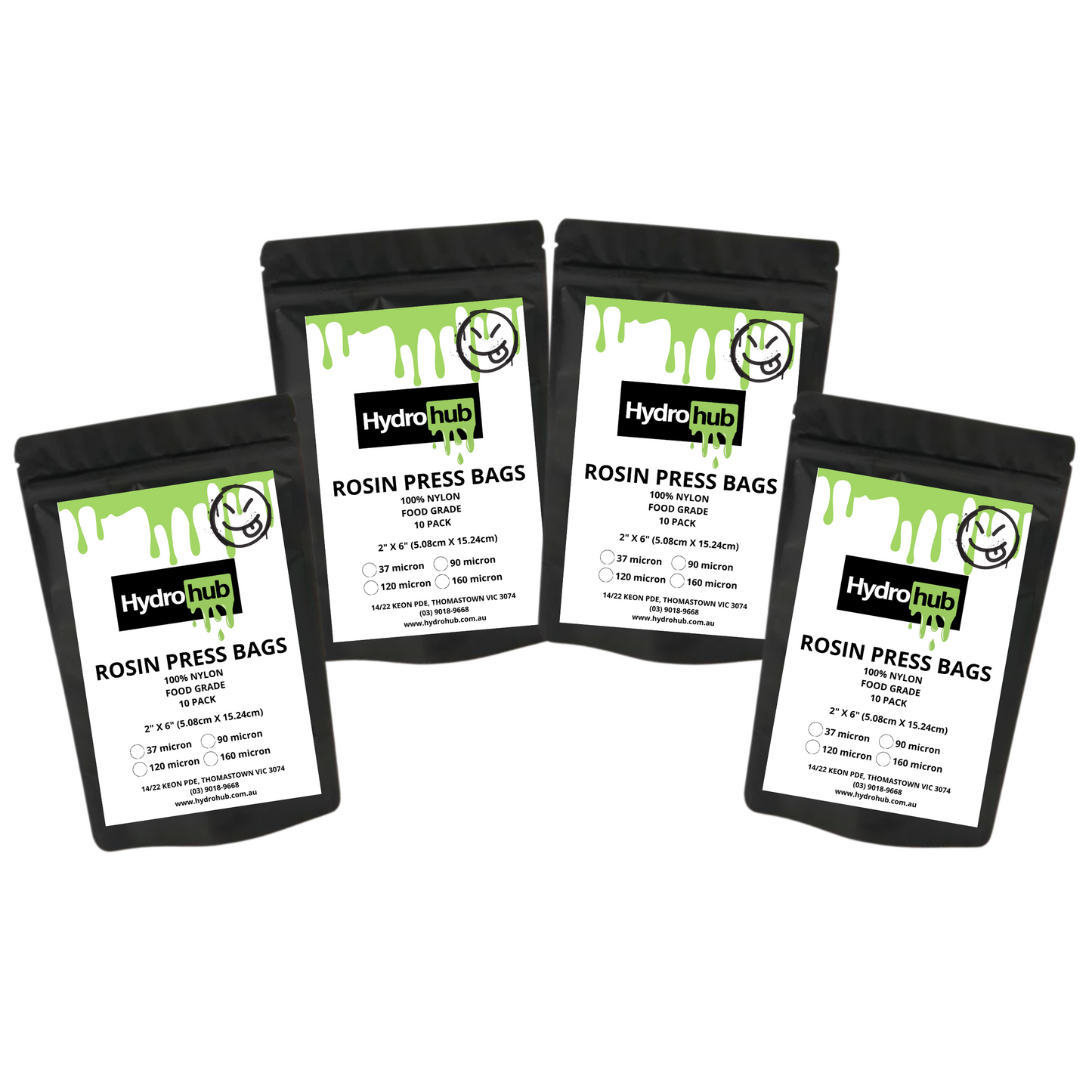 Hydro Hub - Rosin Press Extraction Filter Bags 2" X 6" (5.08cm X 15.24cm)