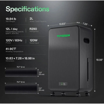 VIVOSUN - AERODRAIN D12 DEHUMIDIFIER