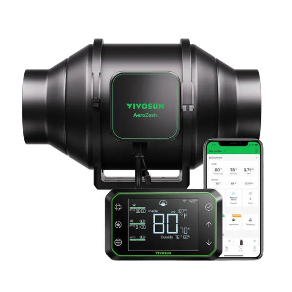 *CLEARANCE* Vivosun Aerozesh S4 Fan, Carbon Filter, Ducting and E42A Wi-Fi Controller Kit