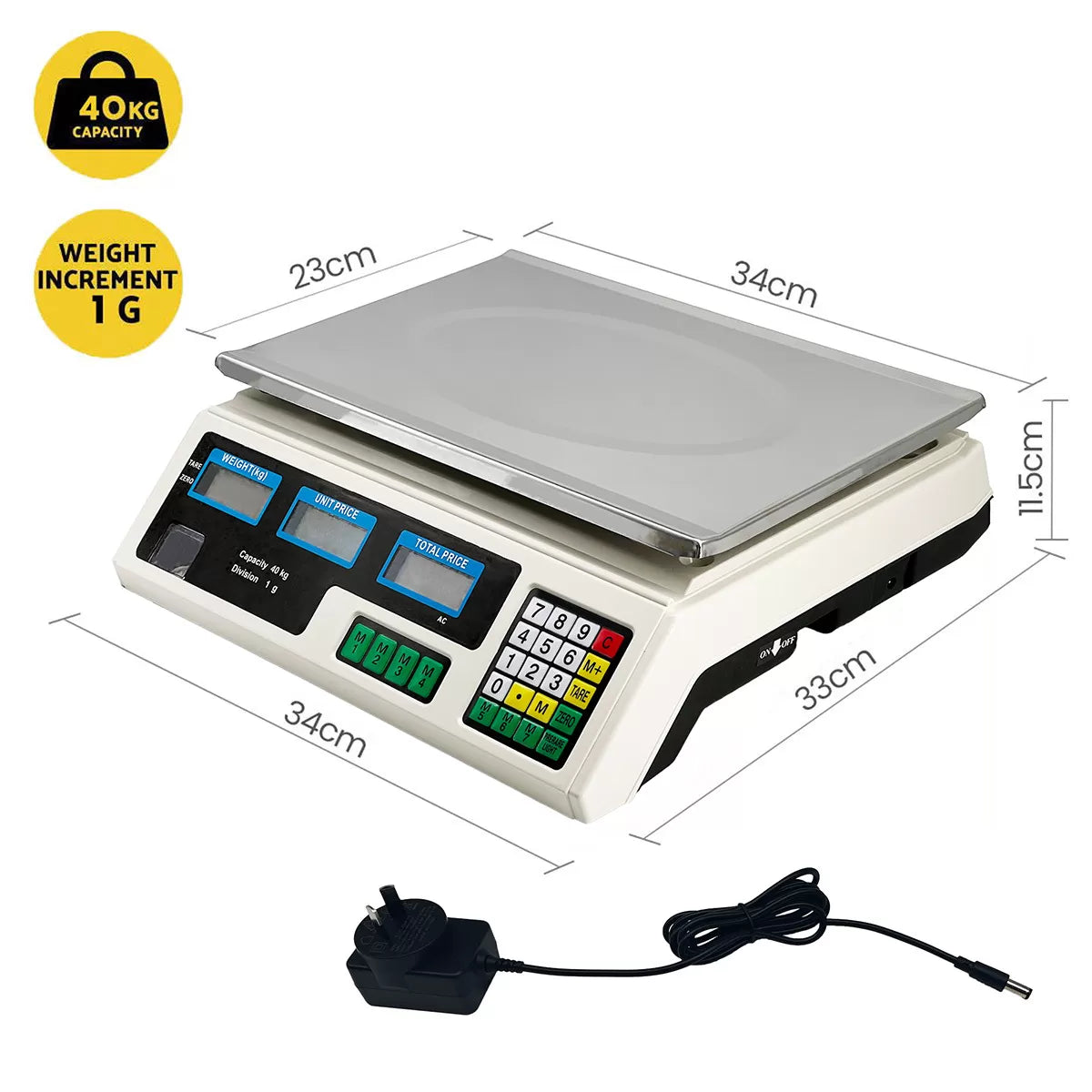 40KG Digital Electronic Weighing Scale for Commercial Use