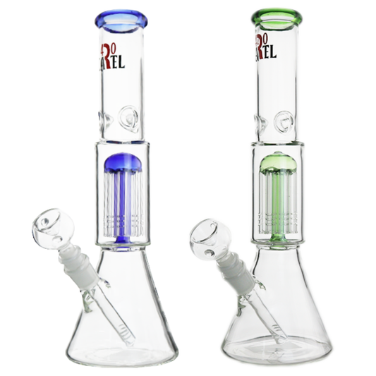 420 Cartel Glass Beaker With Tree Perc Waterpipe – 30cm