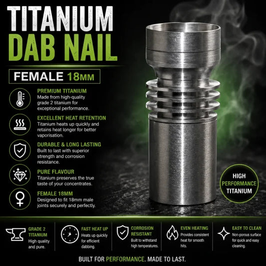 Titanium Dab Nail Female 18mm