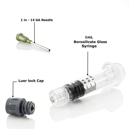 1ml Glass Syringe with Blunt Tip and Lure Lock