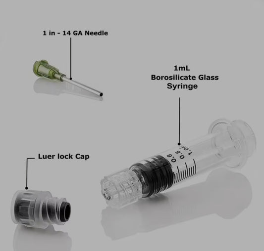 1ml Glass Syringe with Blunt Tip and Lure Lock