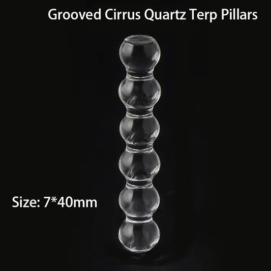 Quartz Terp Pillar - Grooved Cirrus Quartz