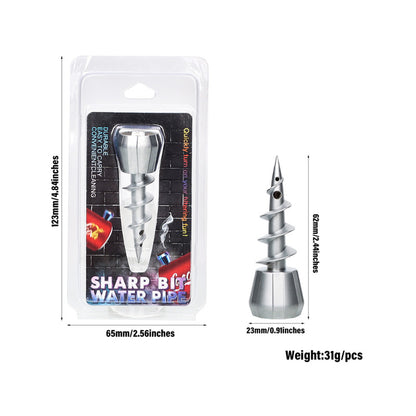 Metal Screw Shaped Smoking Bowl For Glass Bong/Water Pipe