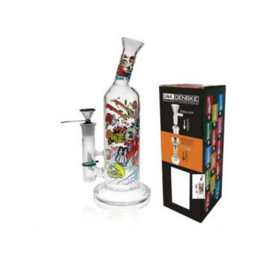 *CLEARANCE* D&K Glass Oil Pourer 26cm Art Design